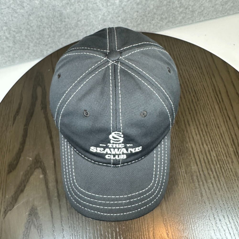 The Seawane Club Baseball Cap Men's L/XL A-Flex Gray Polyester Embroidered - Picture 5 of 10